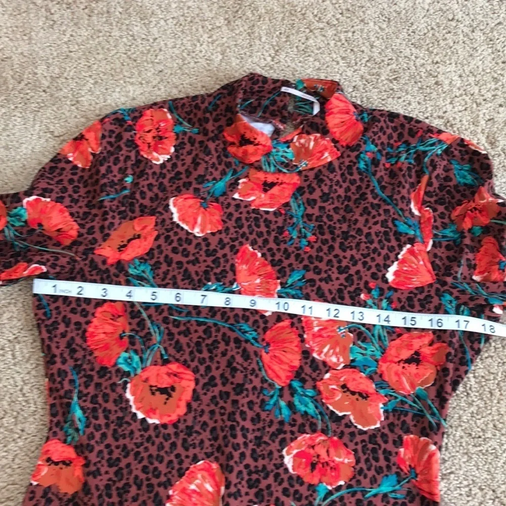 NWT! FREE PEOPLE Size M leopard with roses dress